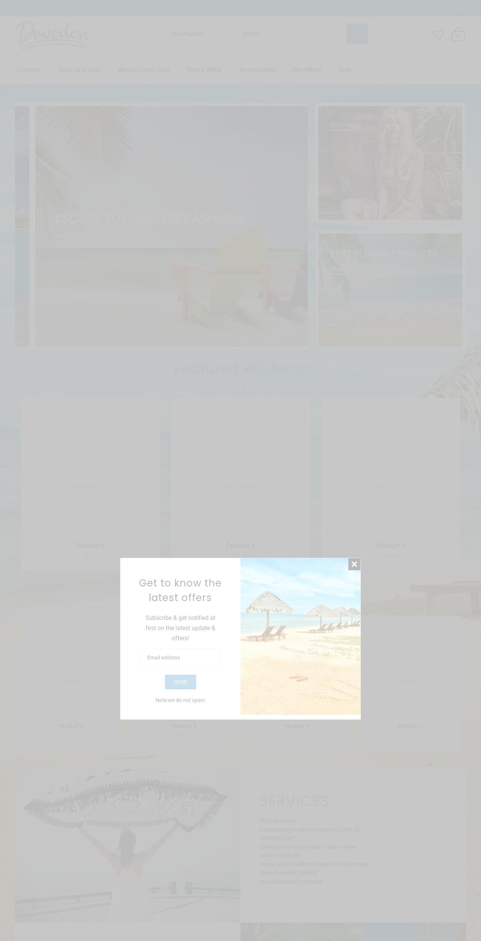 davodon.com shopify website screenshot