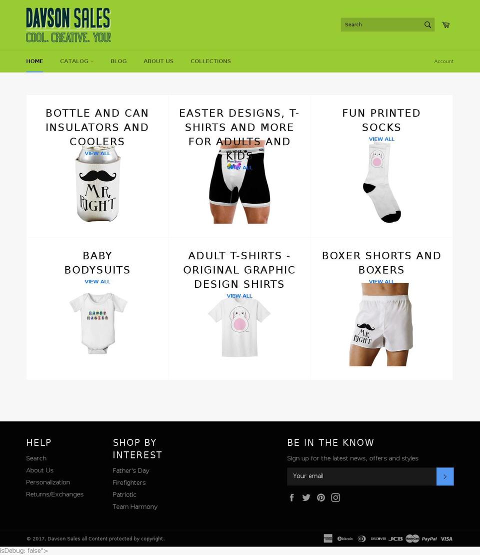 davsonsales.com shopify website screenshot