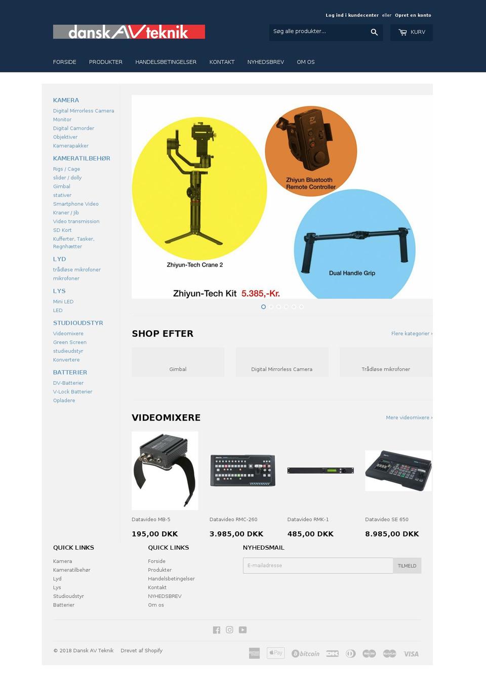 davt.dk shopify website screenshot