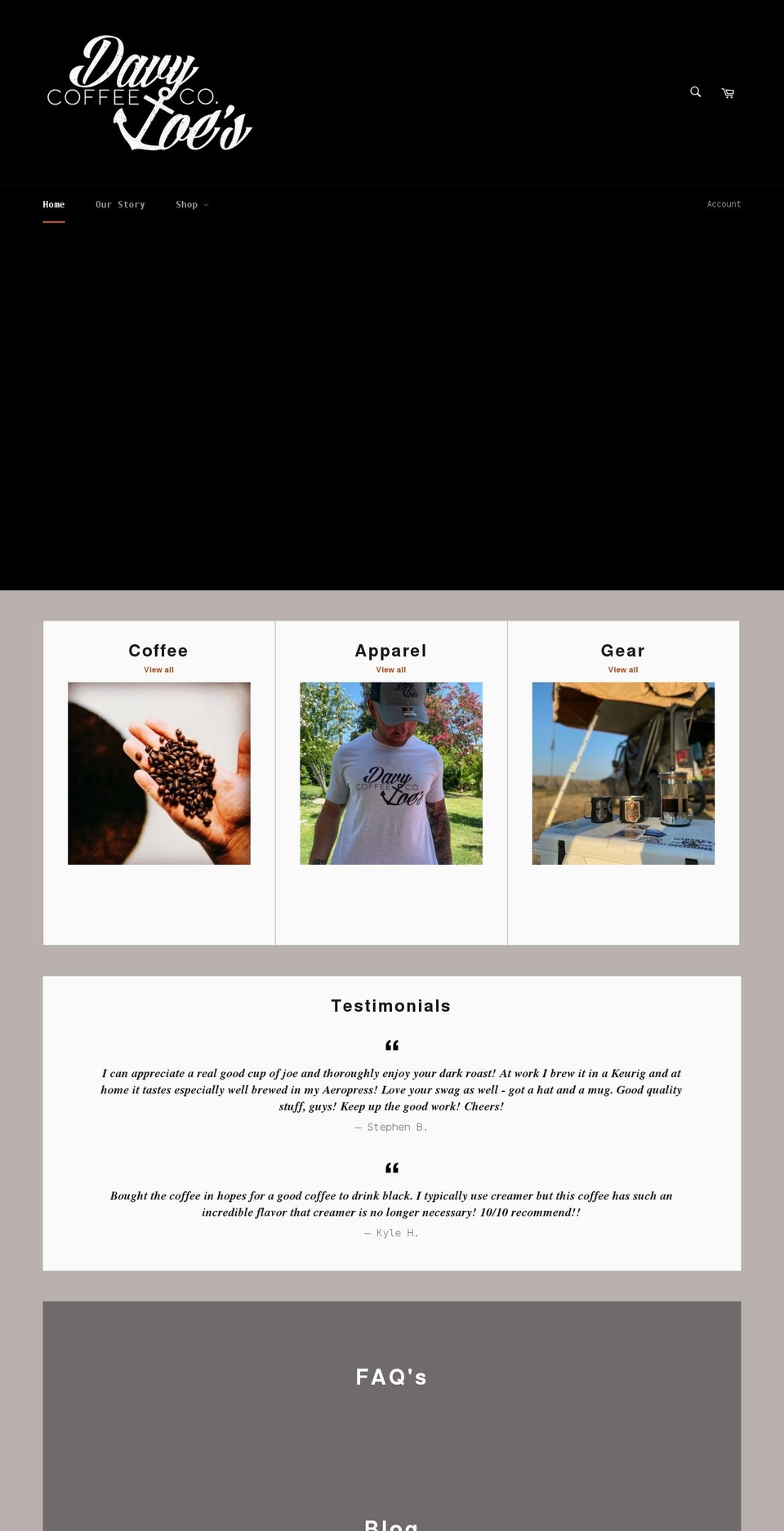 davyjoes.com shopify website screenshot