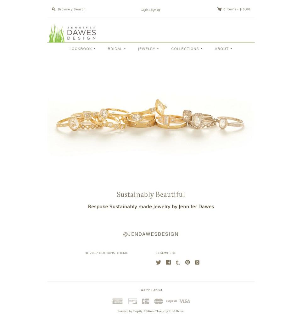 dawes-design.com shopify website screenshot