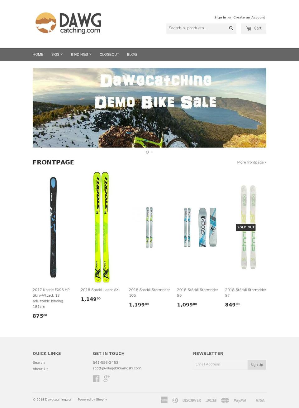 dawgcatching.net shopify website screenshot