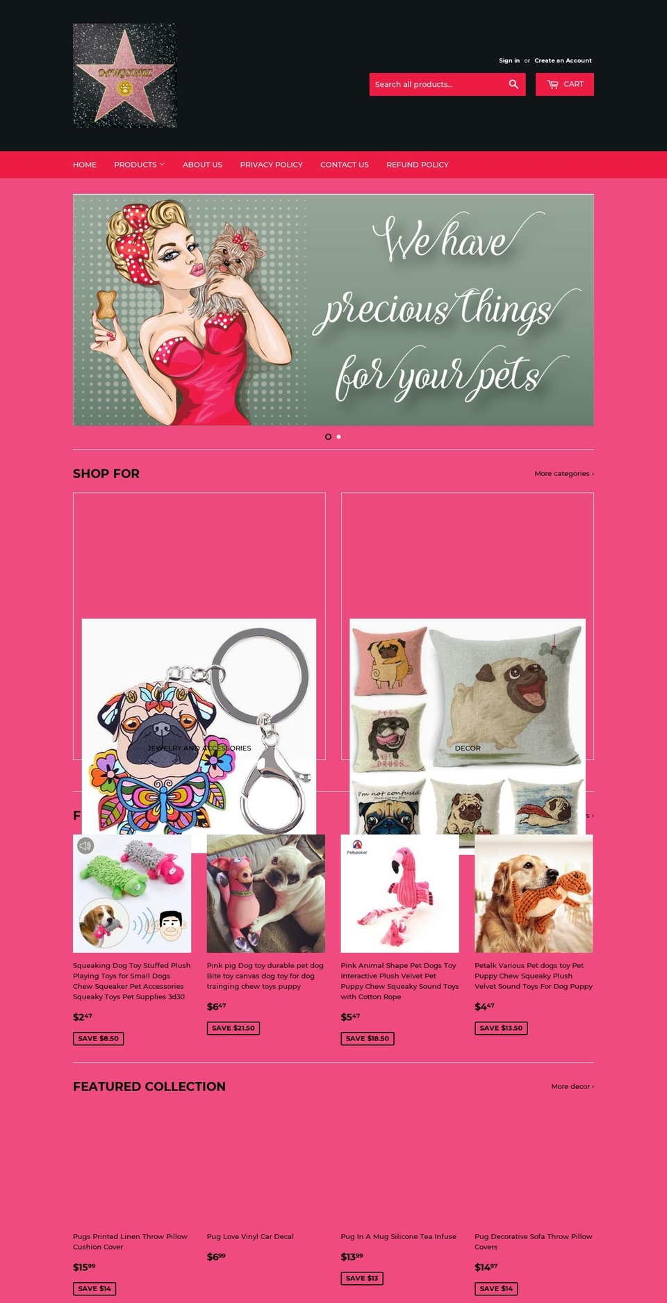dawgstarz.com — Shopify storefront screenshot