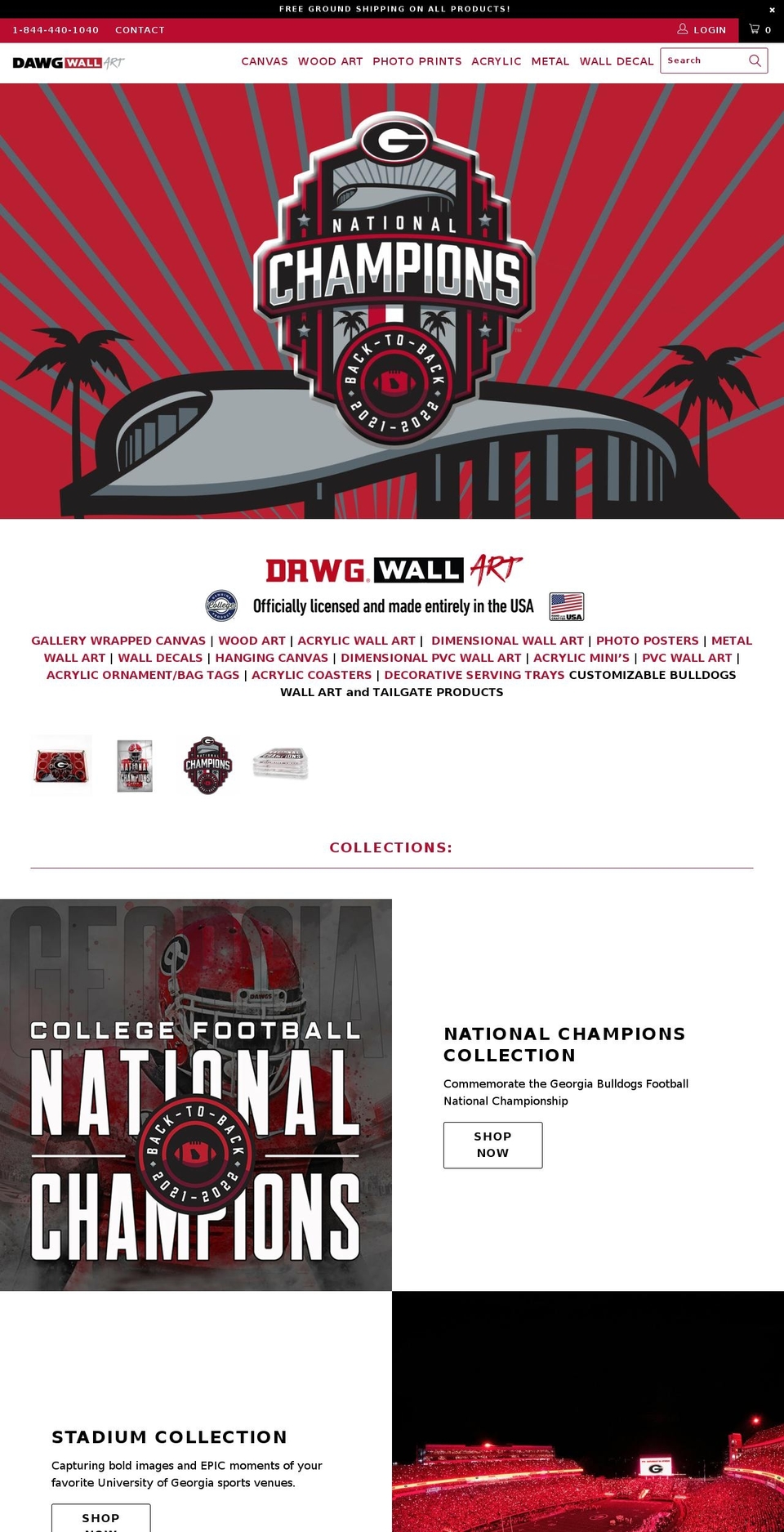 dawgwallart.com shopify website screenshot