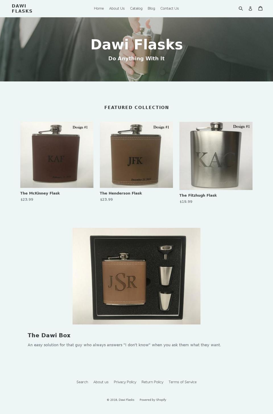 dawiflasks.com — Shopify storefront screenshot