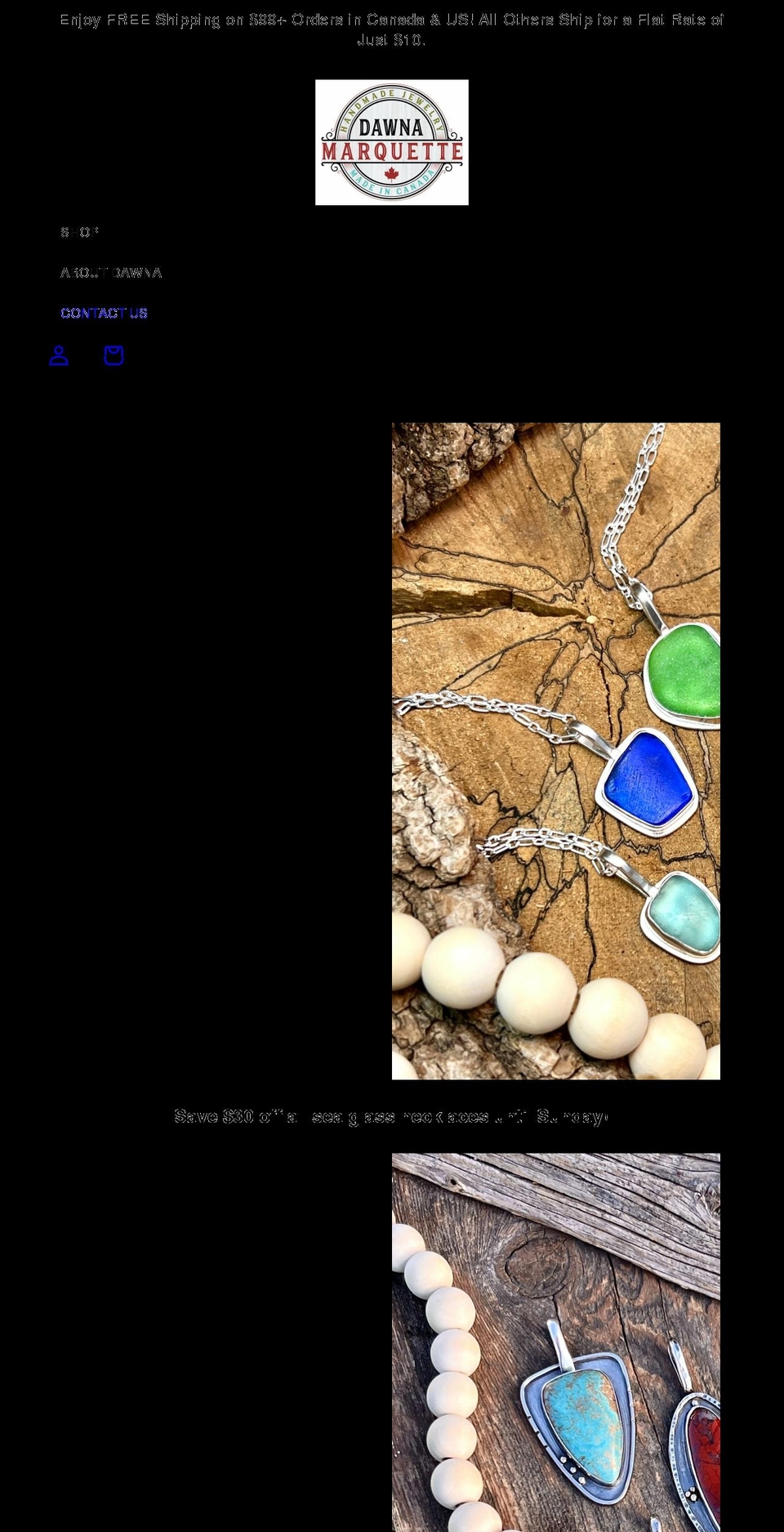 dawnamarquette.com — Shopify storefront screenshot