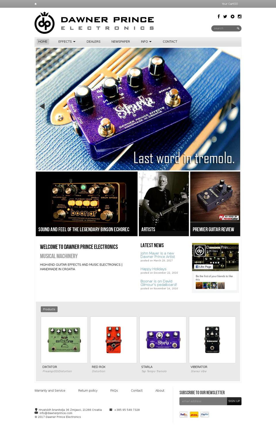 dawnerprince.com shopify website screenshot