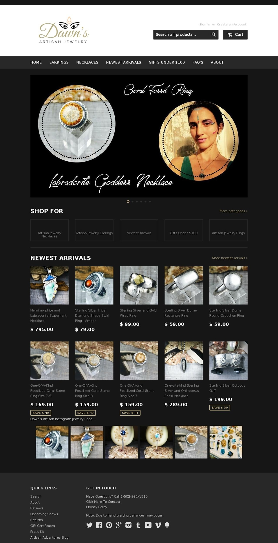 dawnmiddleton.com — Shopify storefront screenshot