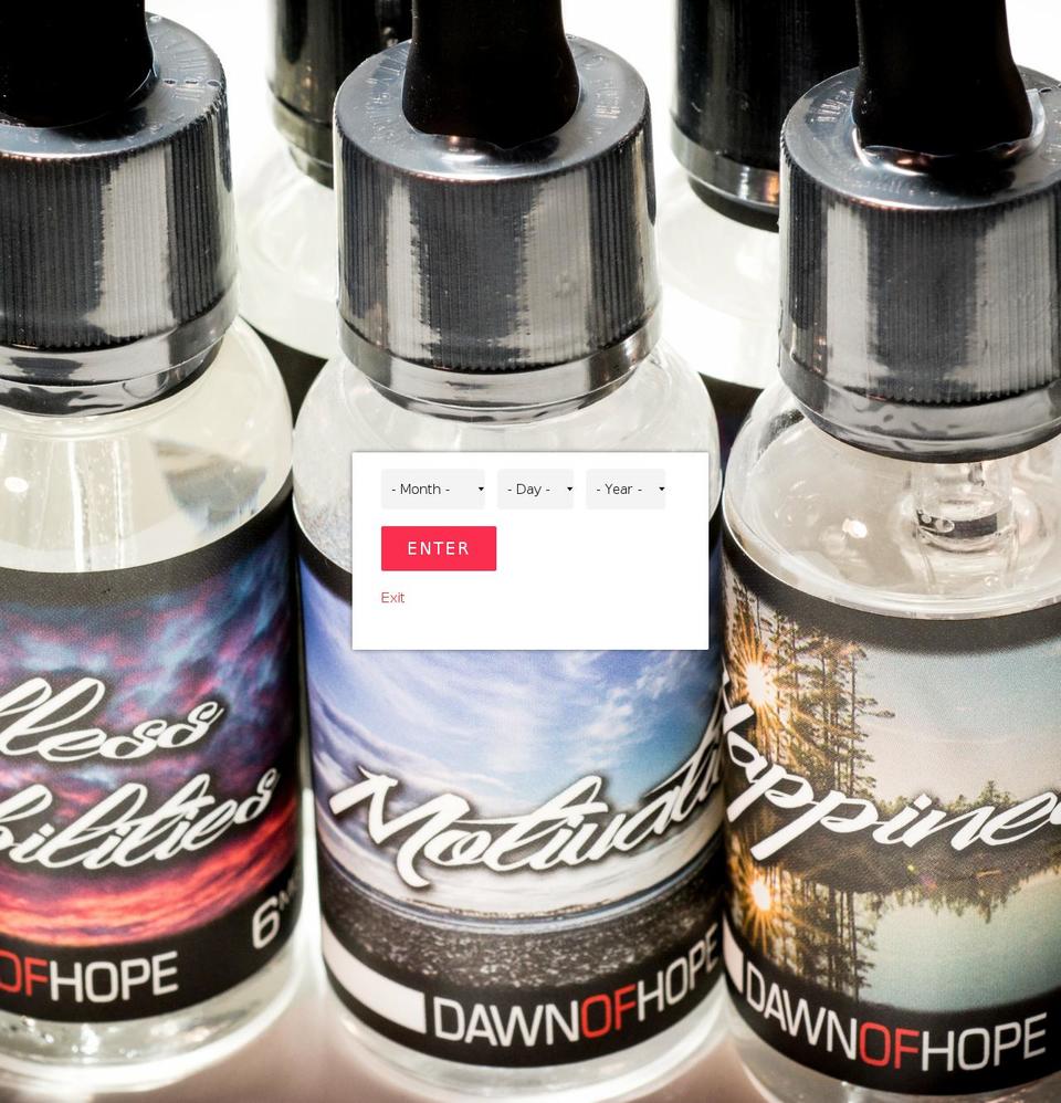 dawnofhopevapor.com shopify website screenshot