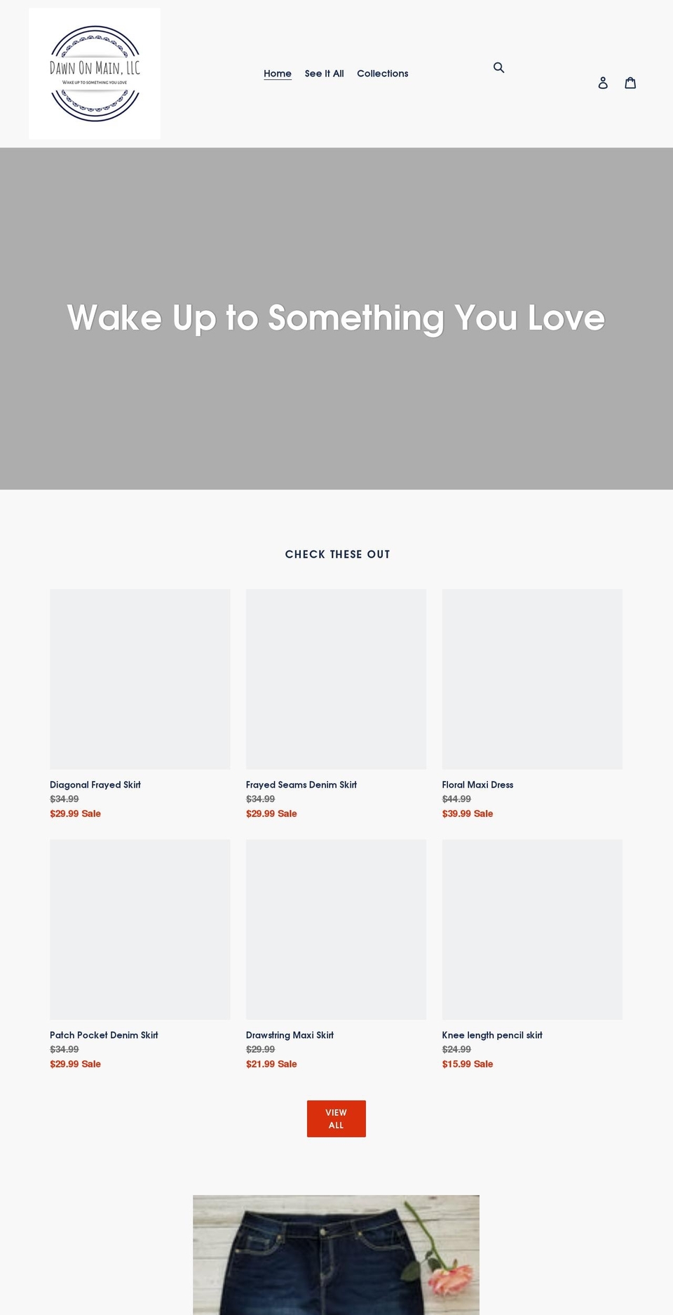 dawnonmain.com shopify website screenshot