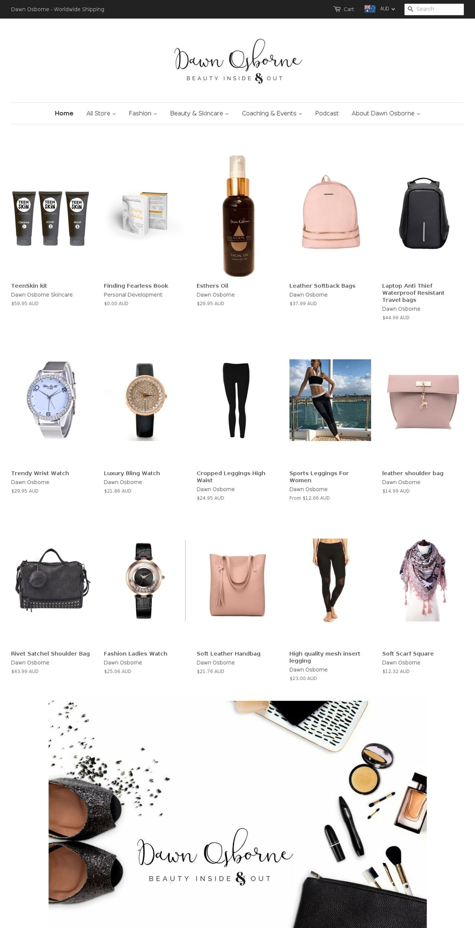 dawnosborne.org shopify website screenshot
