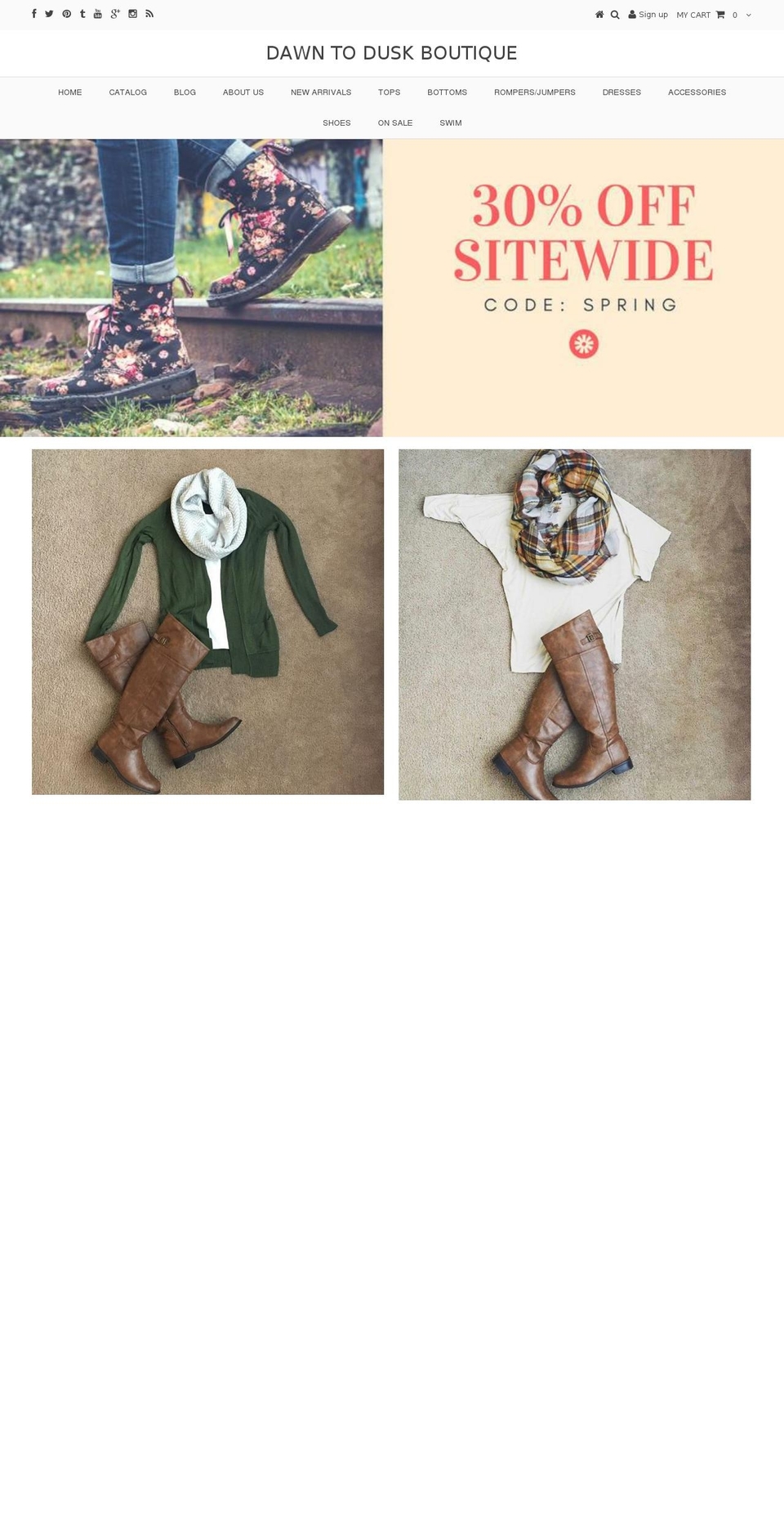 dawntoduskboutique.com — Shopify storefront screenshot