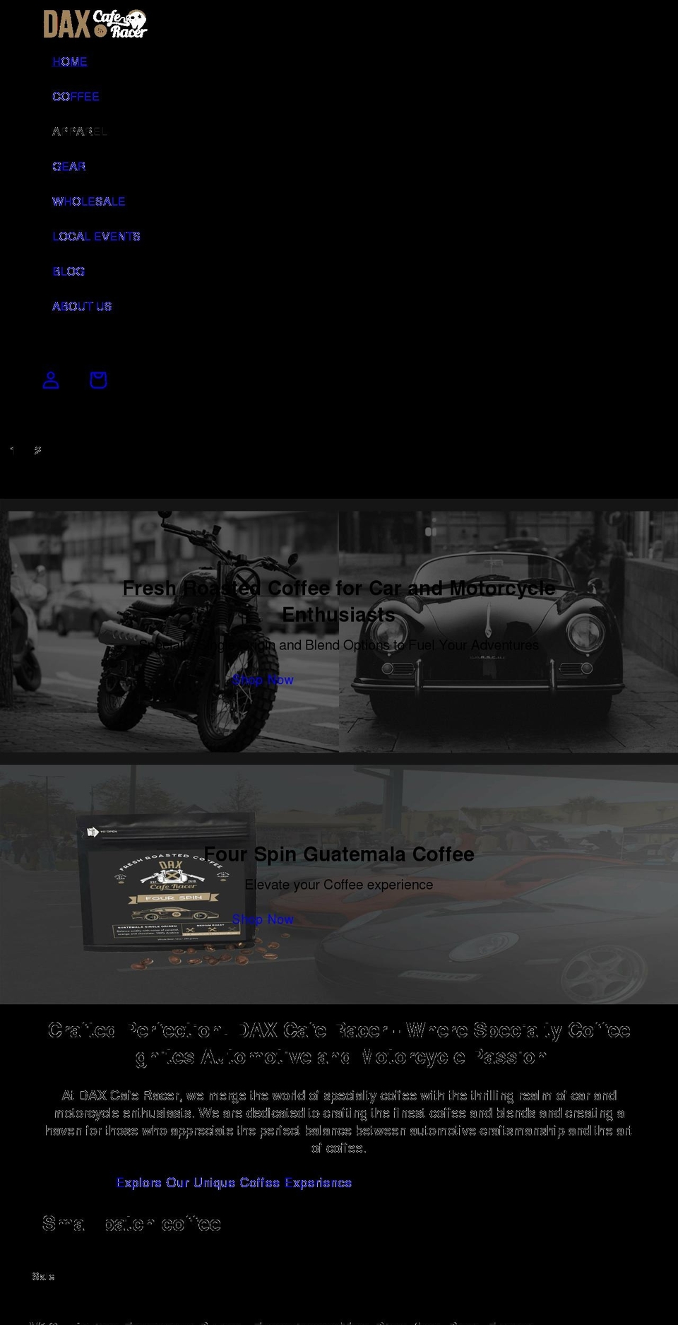 daxcafe.com — Shopify storefront screenshot