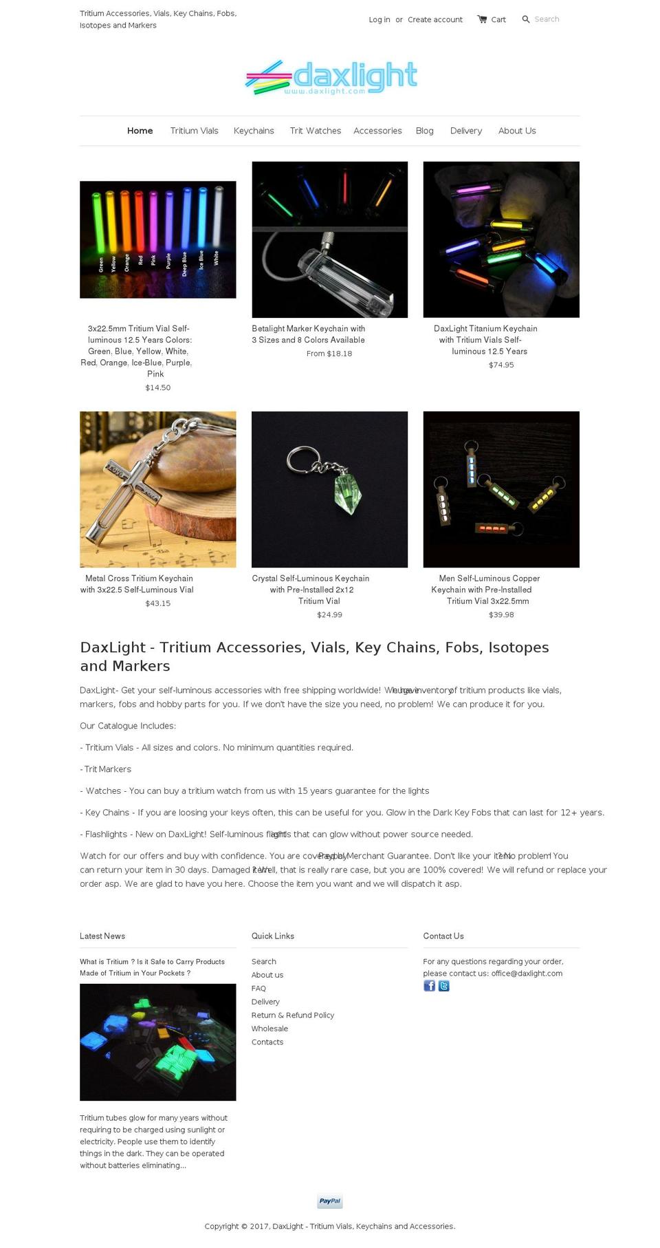daxlight.com shopify website screenshot