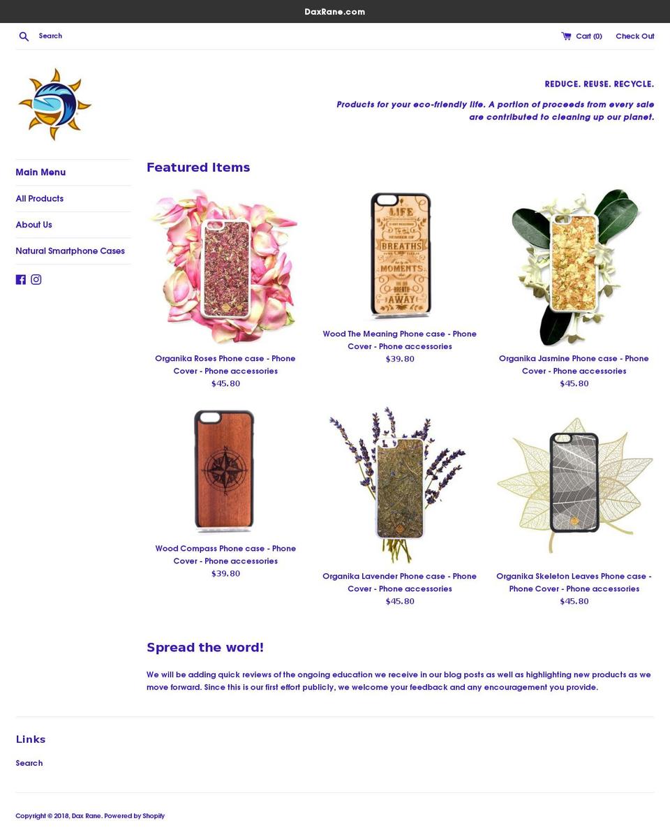 daxrane.com — Shopify storefront screenshot