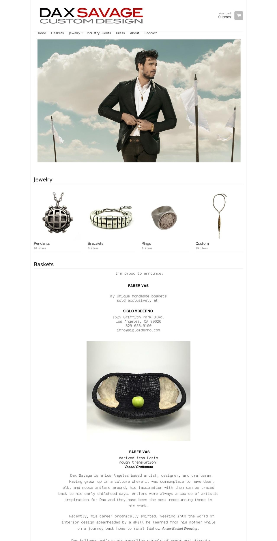 daxsavage.com shopify website screenshot