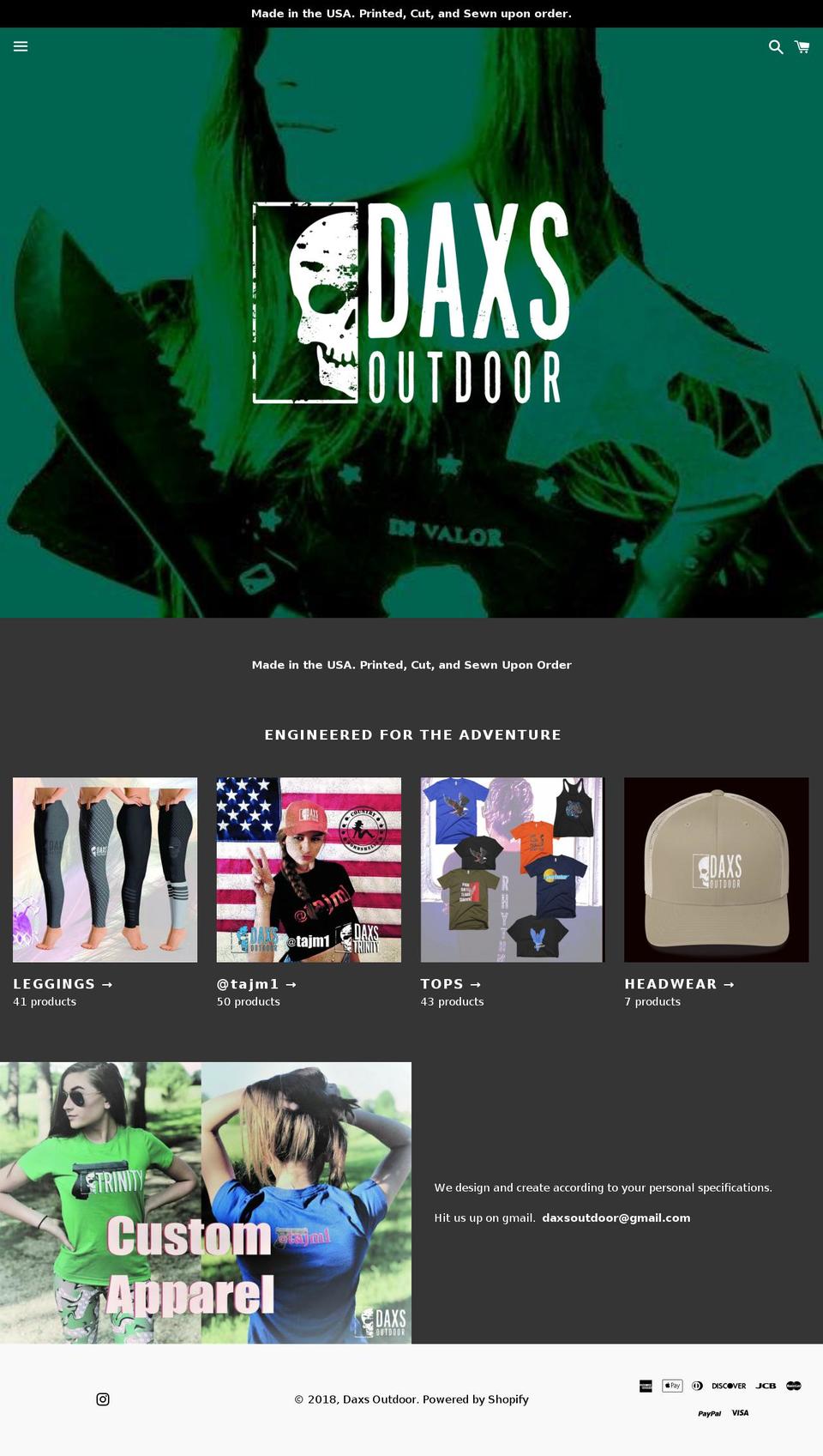 daxsoutdoor.com — Shopify storefront screenshot