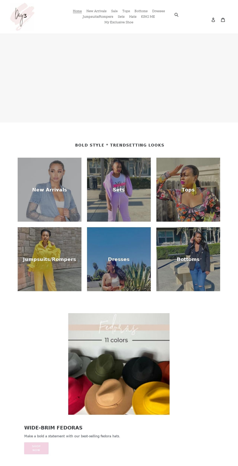day3boutique.com shopify website screenshot