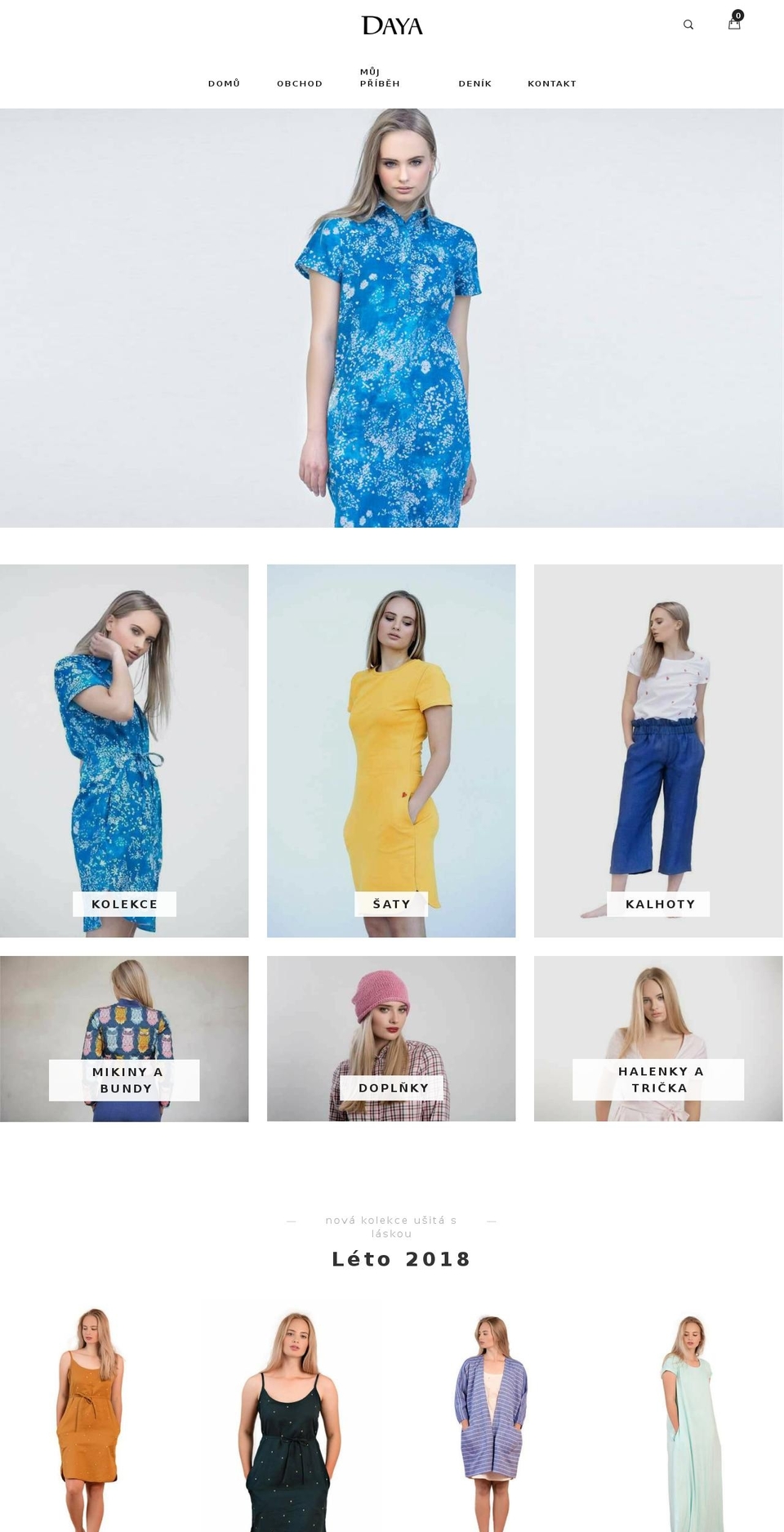 Fashion Shopify theme site example daya.cz