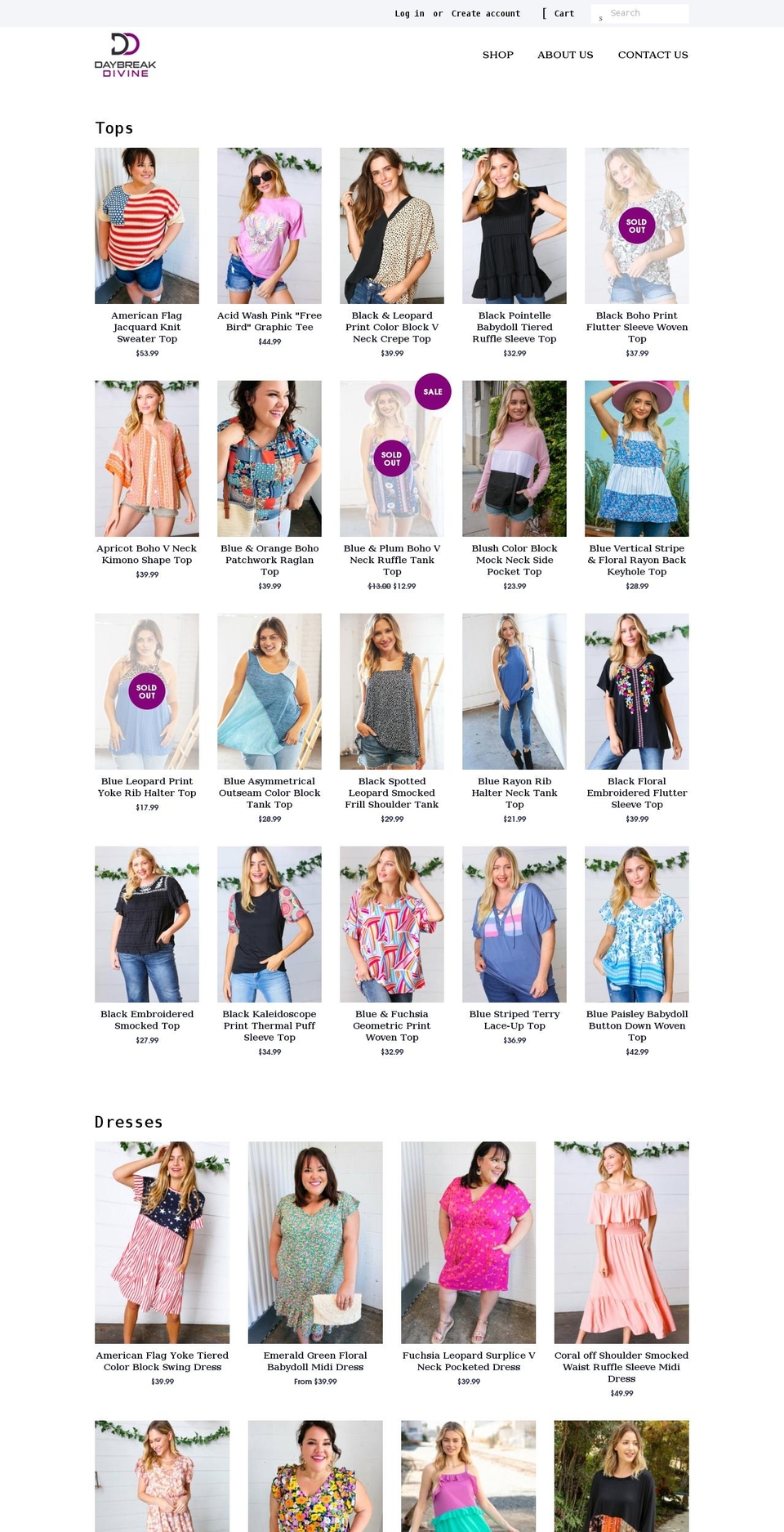 daybreakdivine.com shopify website screenshot