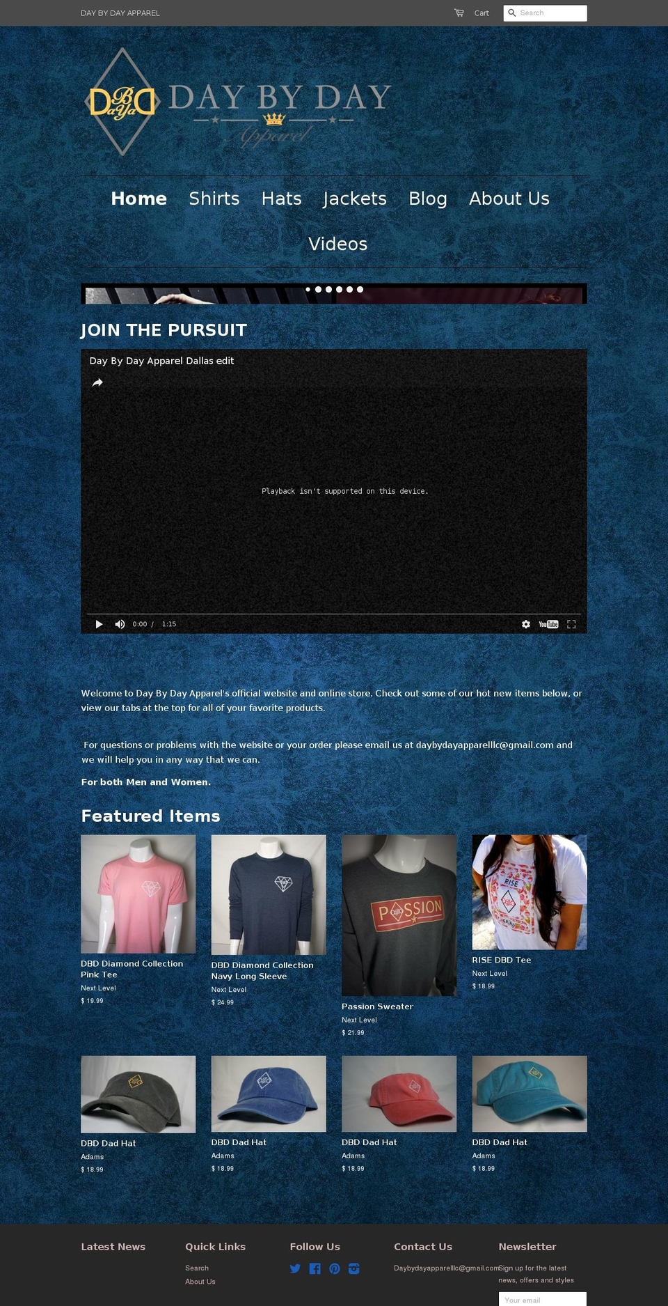 daybydayapparel.com shopify website screenshot