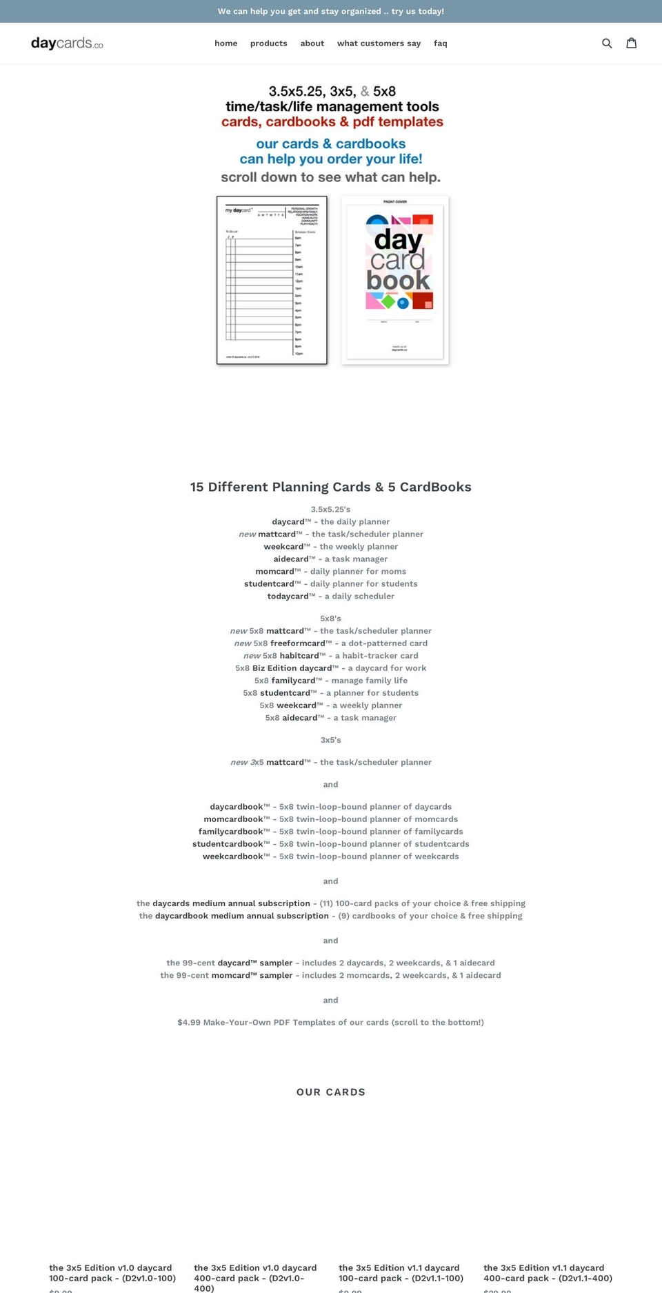daycards.myshopify.com shopify website screenshot