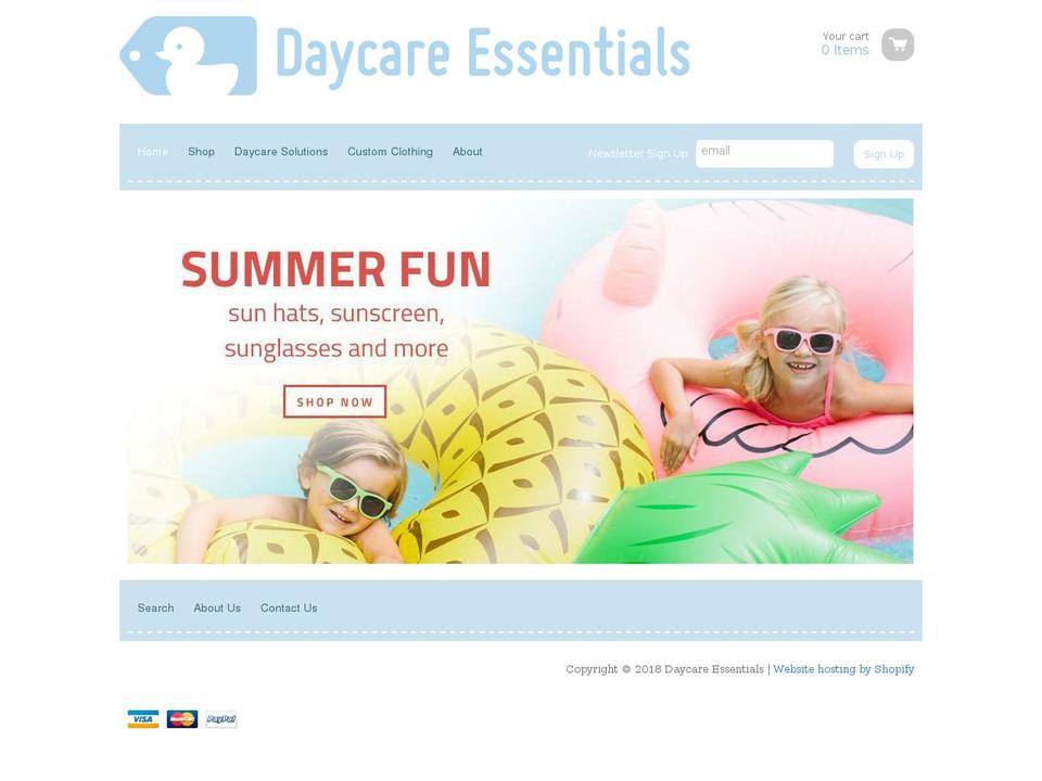 Test Site Daycare Essentials Shopify theme site example daycareessentials.ca