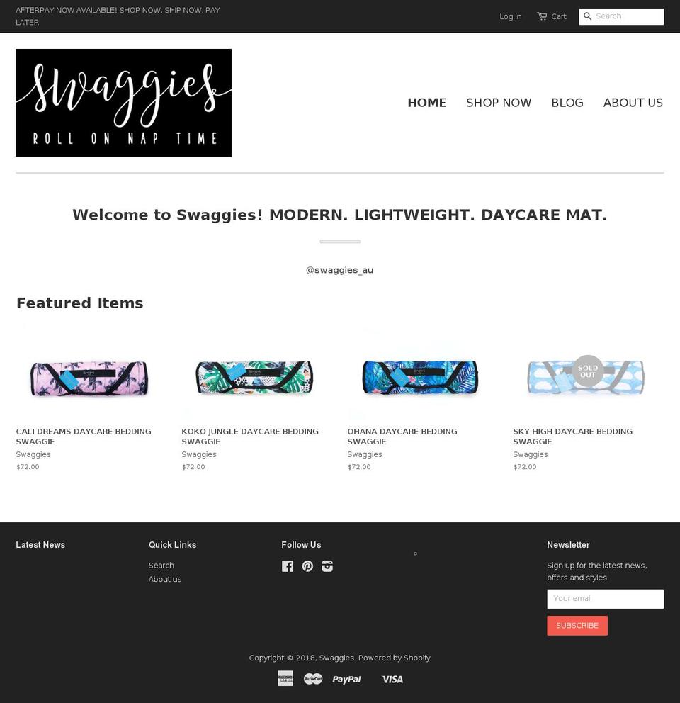 daycareswaggies.com shopify website screenshot