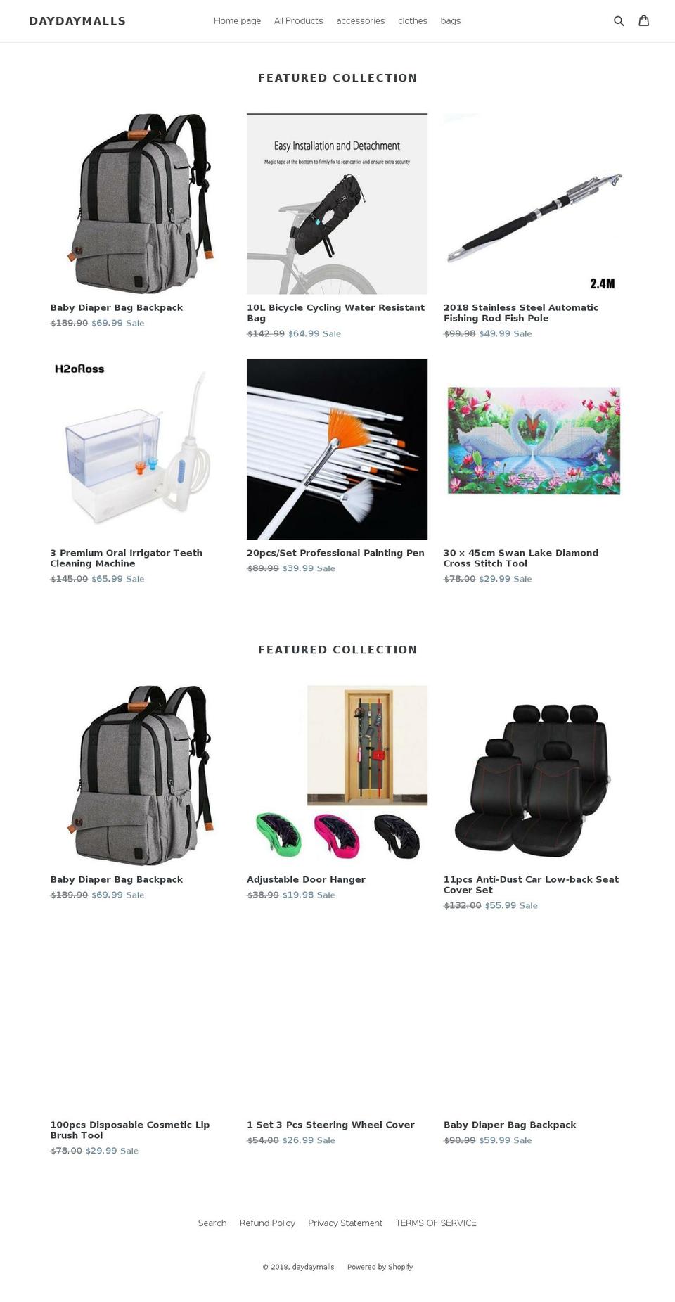 daydaymalls.com — Shopify storefront screenshot
