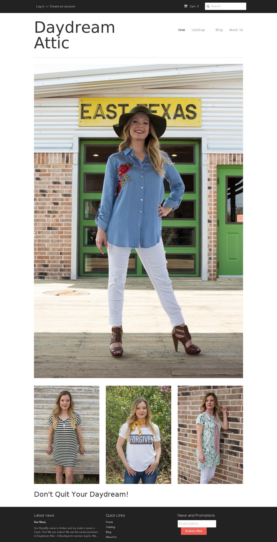 daydreamattic.com shopify website screenshot