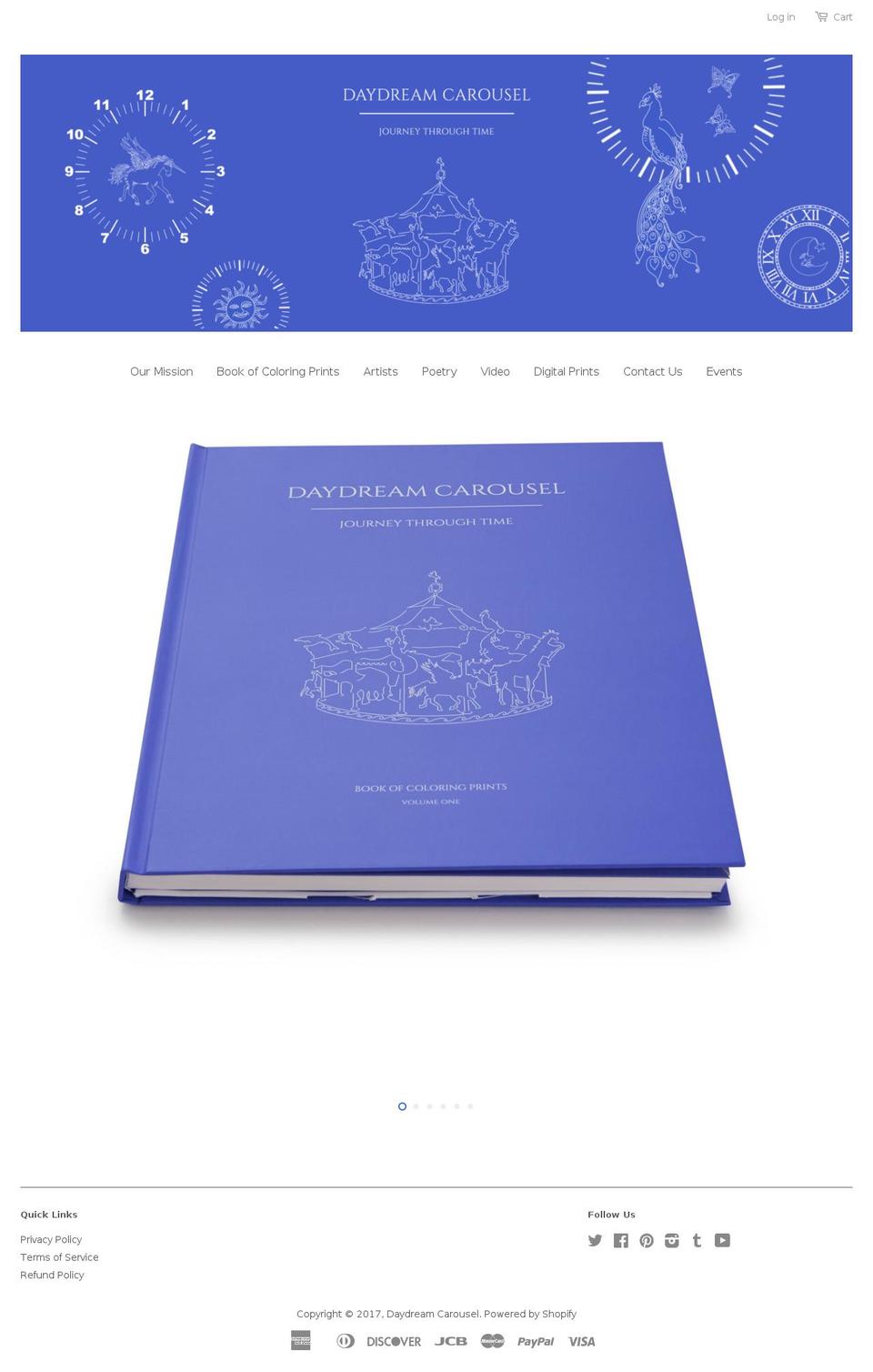 daydreamcarousel.com shopify website screenshot