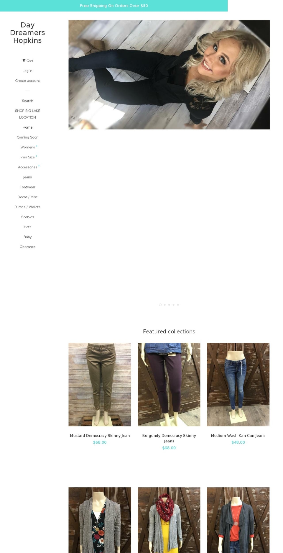 daydreamersboutique.com — Shopify storefront screenshot