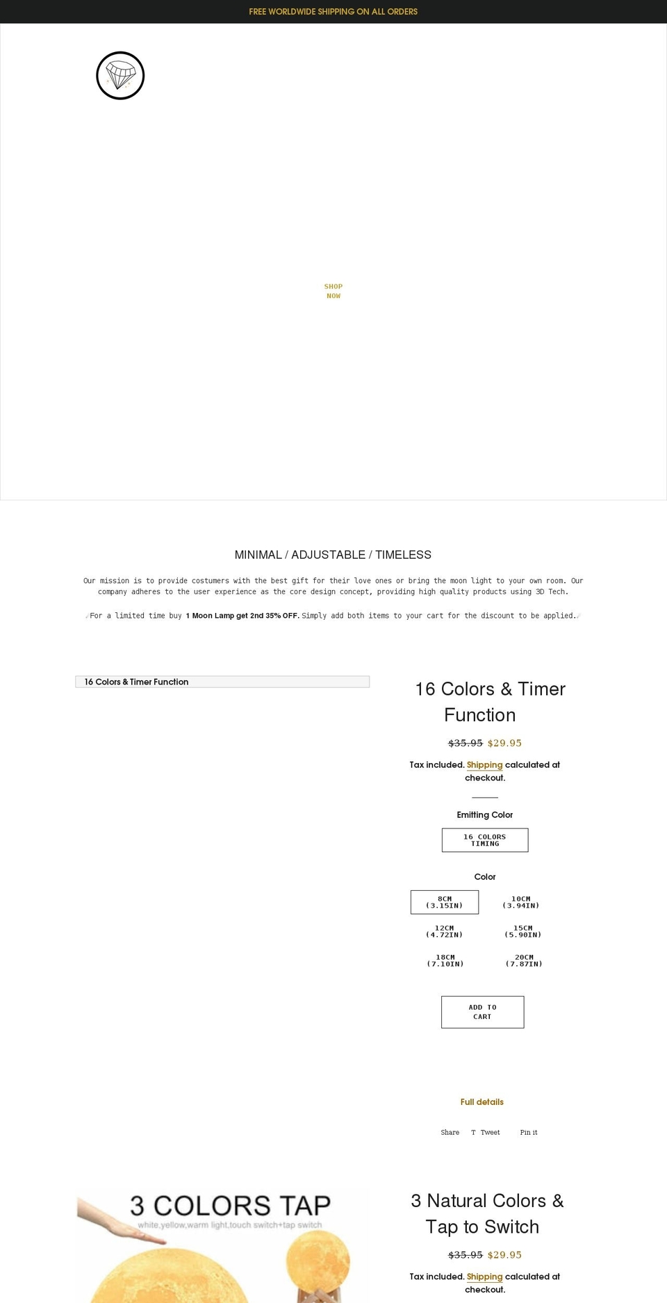 daydreamoons.com shopify website screenshot