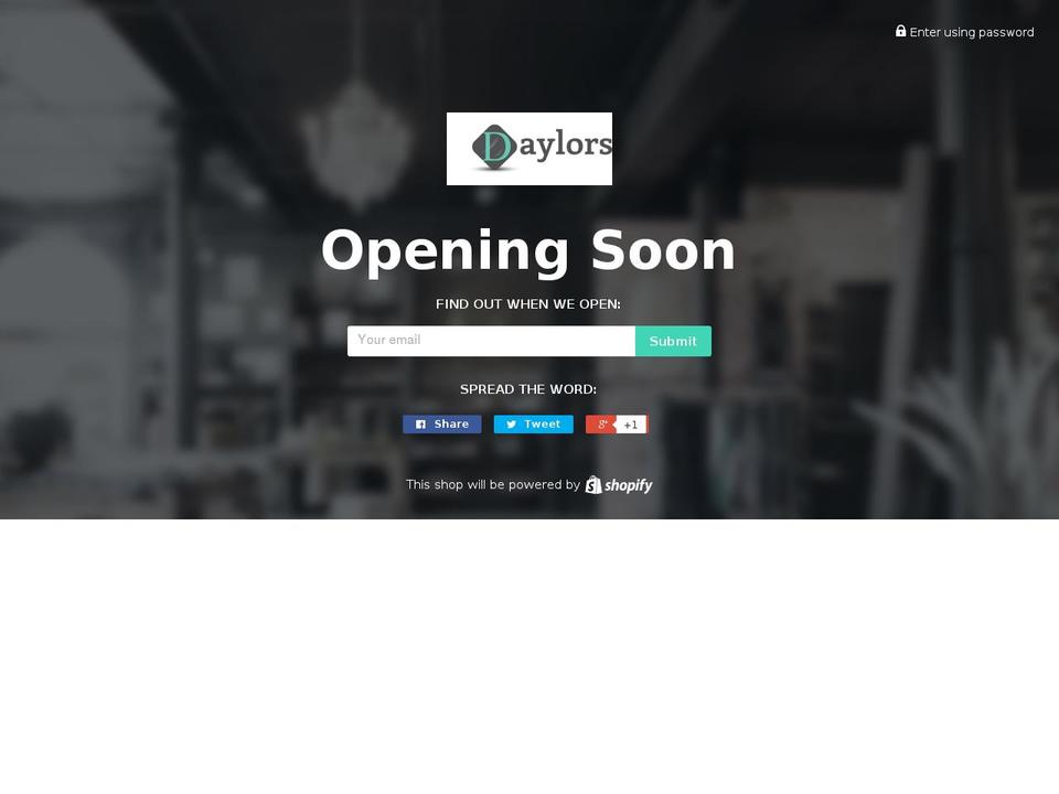 daylors.com shopify website screenshot