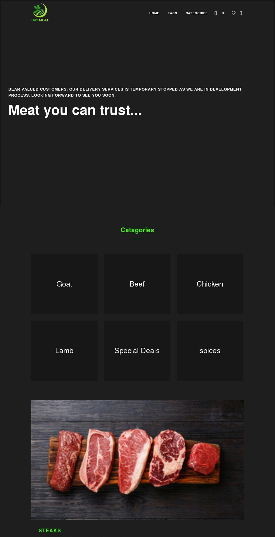 daymeat.com.au shopify website screenshot