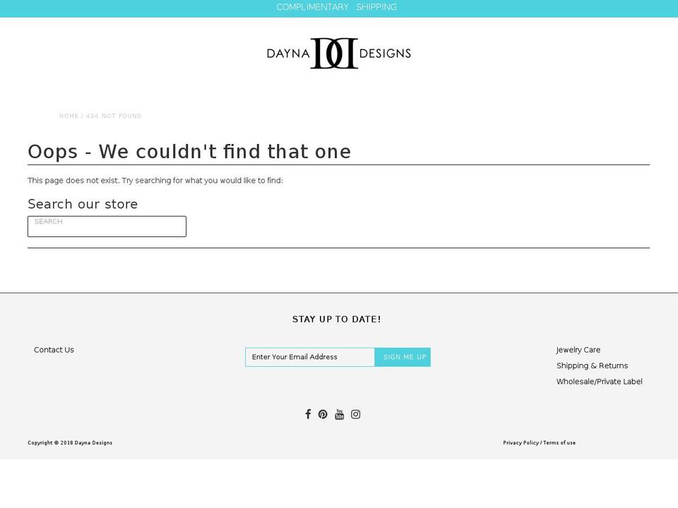 daynabridal.com shopify website screenshot