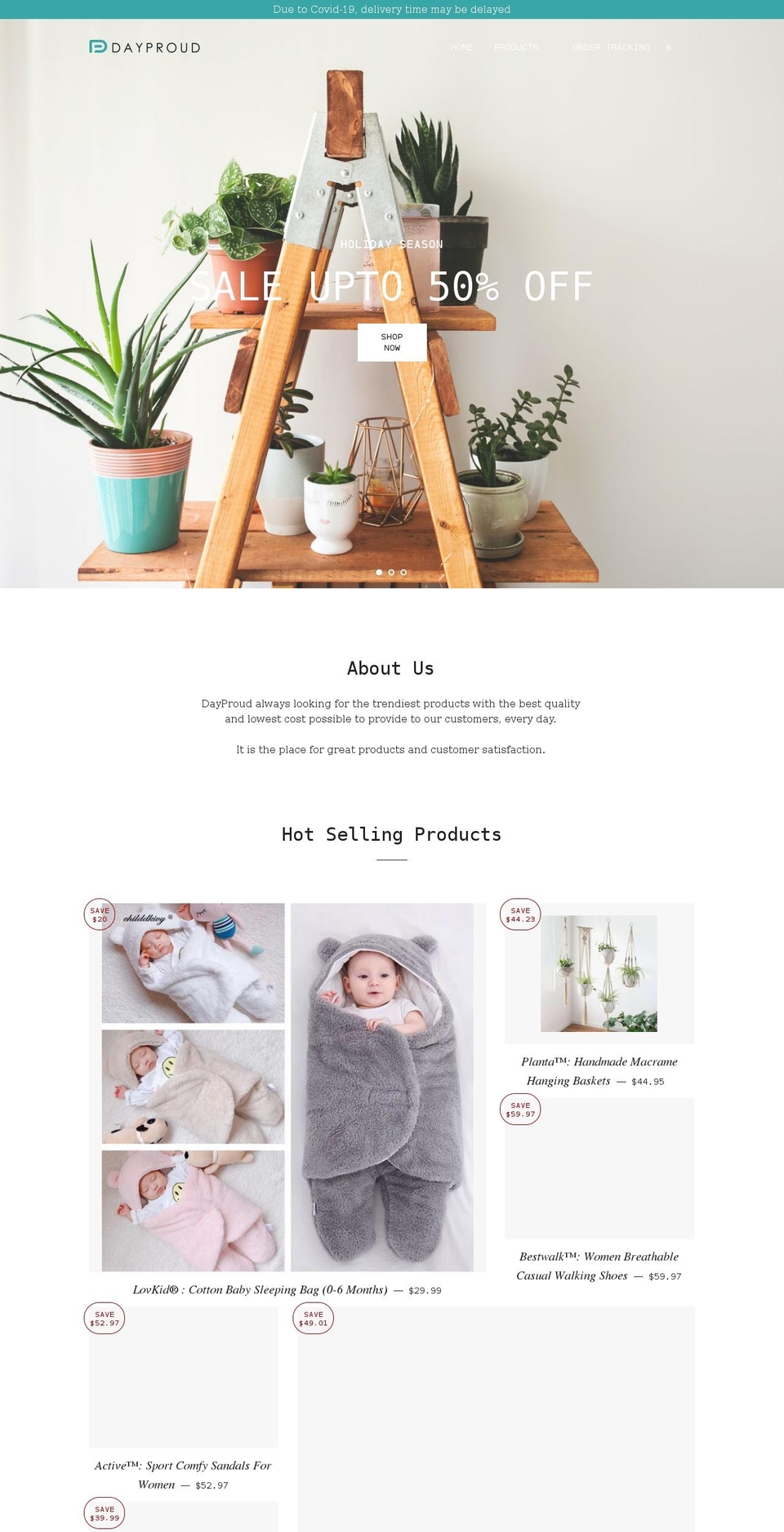 dayproud.net shopify website screenshot