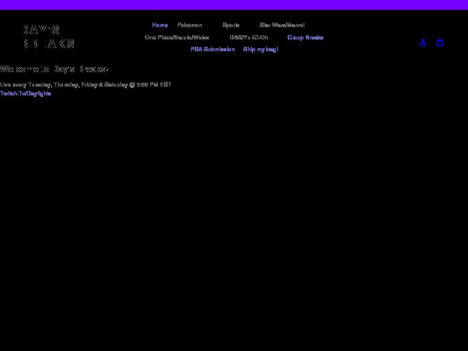daysbreaks.net shopify website screenshot