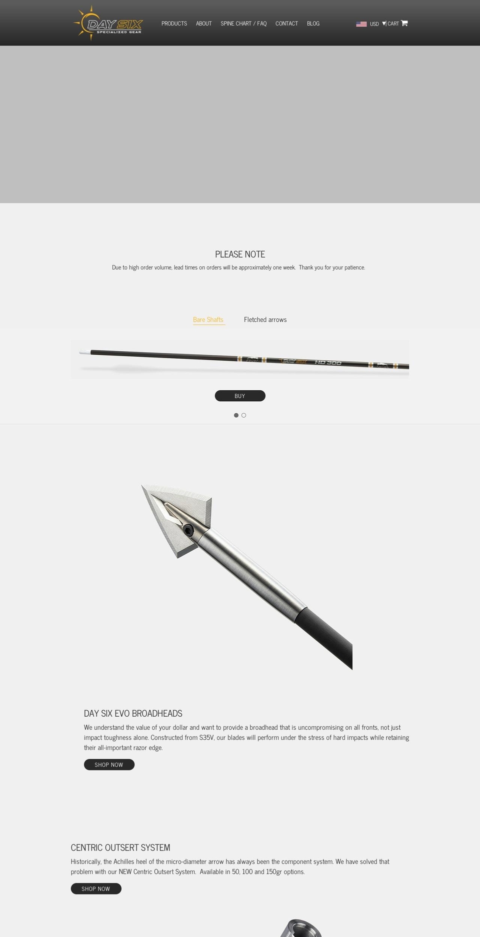 daysixgear.com shopify website screenshot