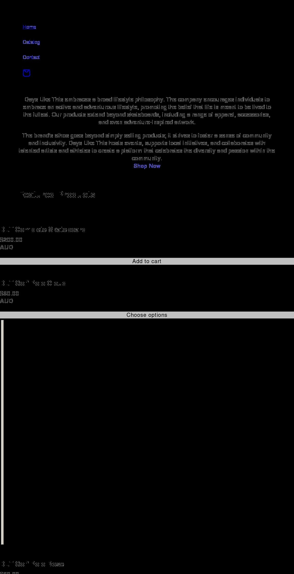 dayslikethis.com.au shopify website screenshot