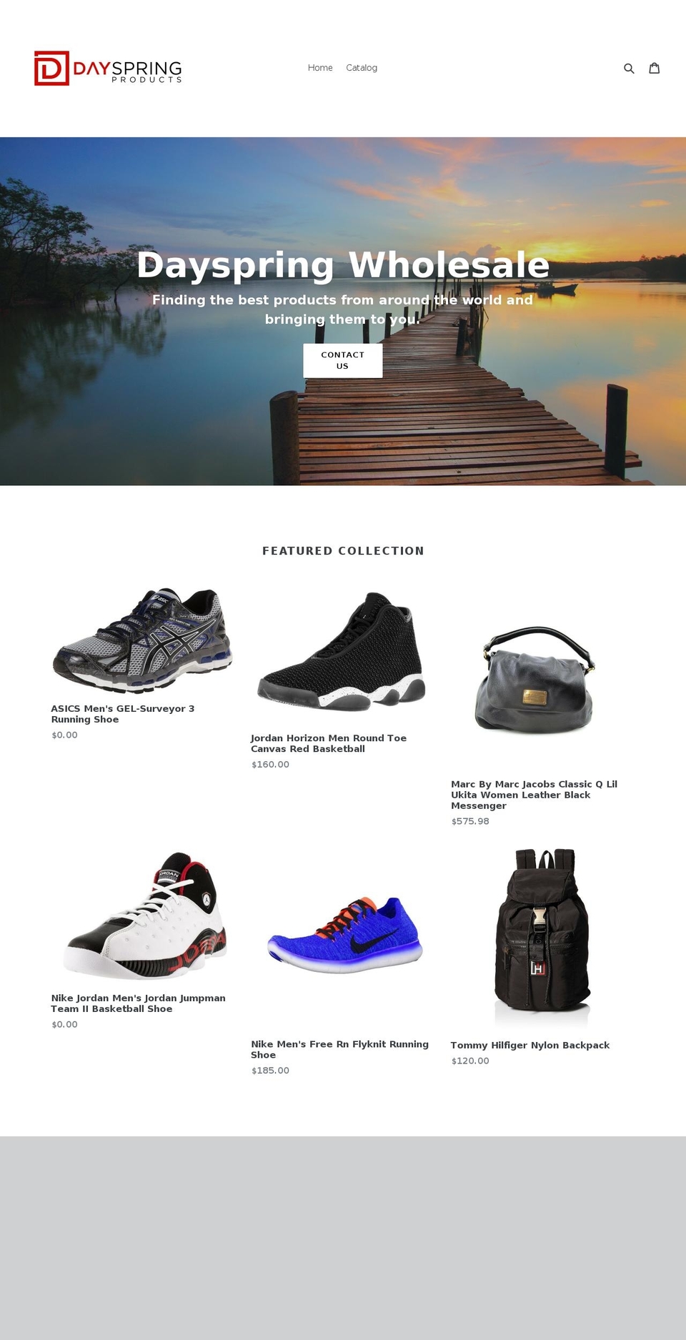 dayspringwholesale.com — Shopify storefront screenshot