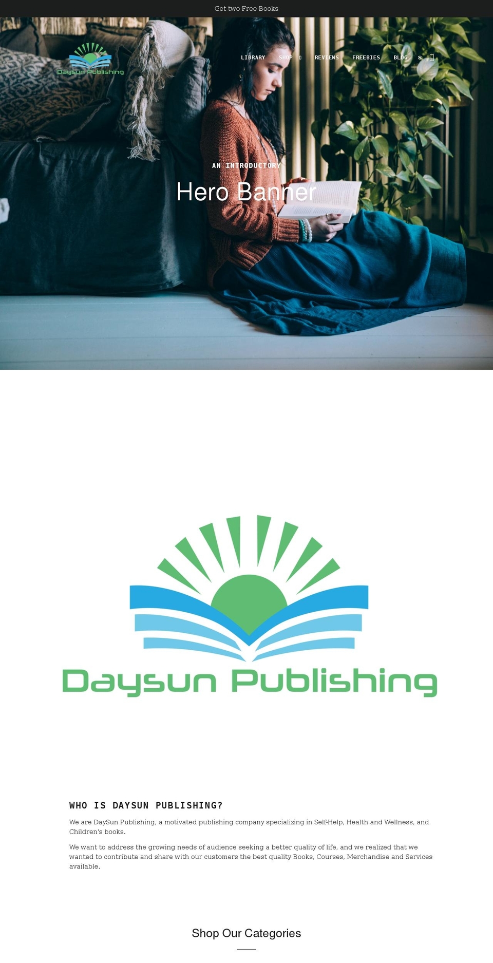 daysunpublishing.com shopify website screenshot
