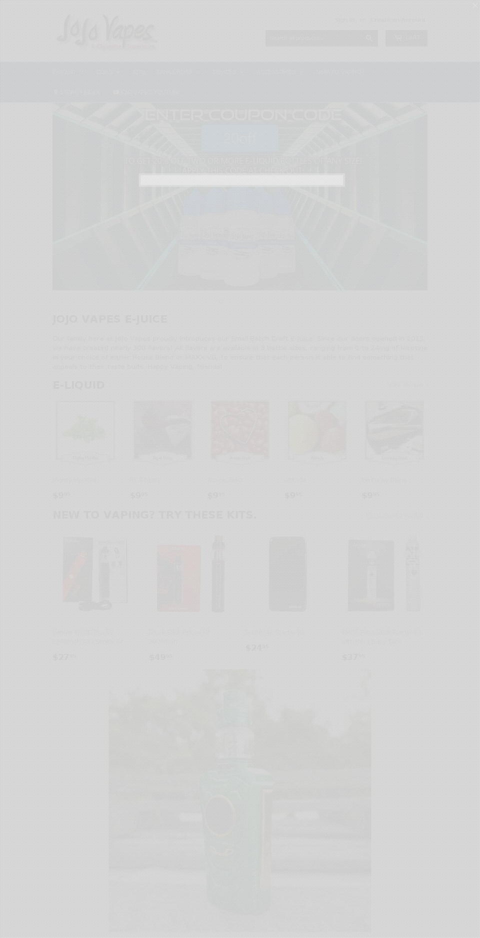 daytonvapes.com — Shopify storefront screenshot