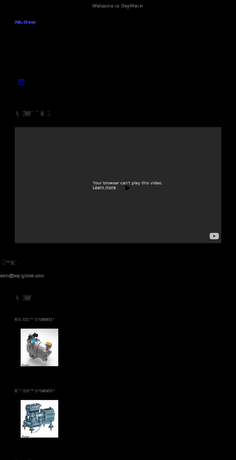 daywarm.com shopify website screenshot