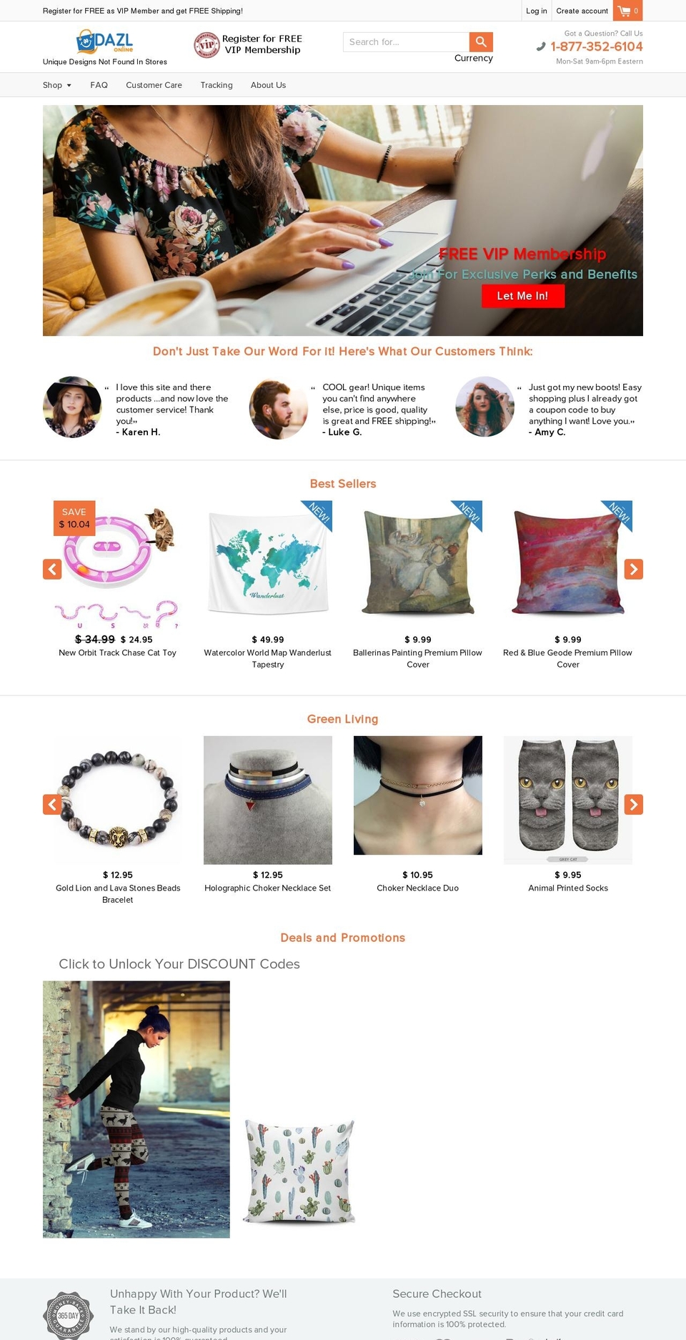 dazl-online.com shopify website screenshot