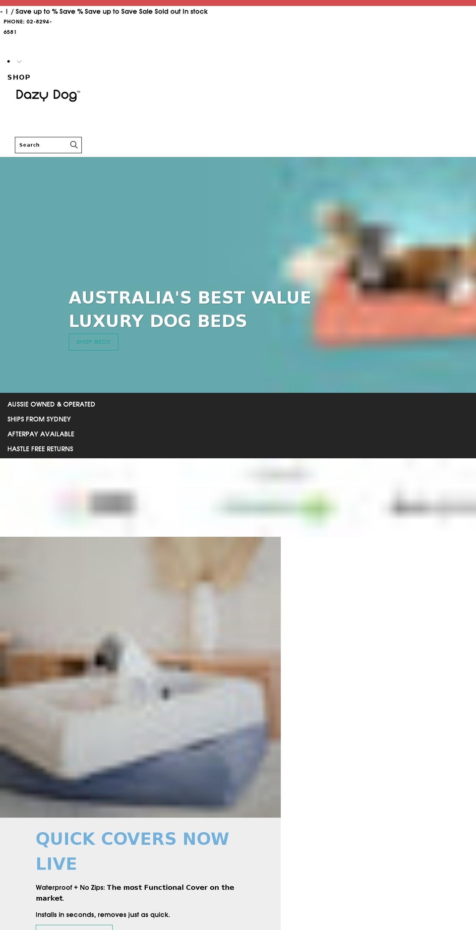 dazydog.com shopify website screenshot