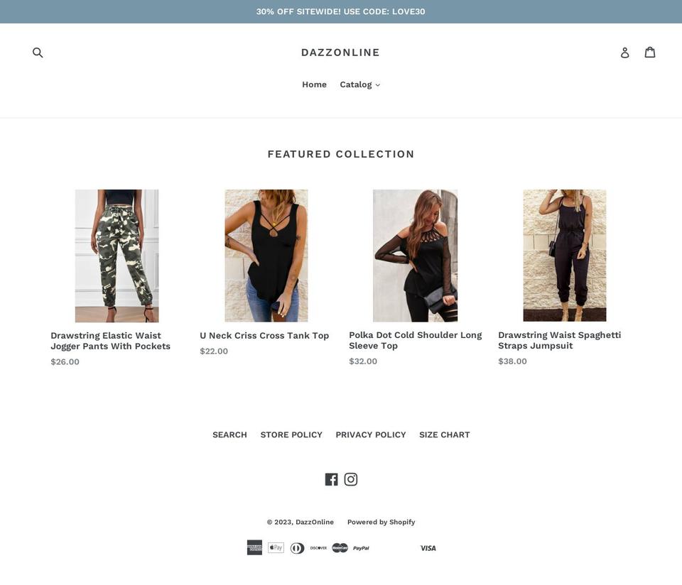 dazzboutiqueonline.com — Shopify storefront screenshot