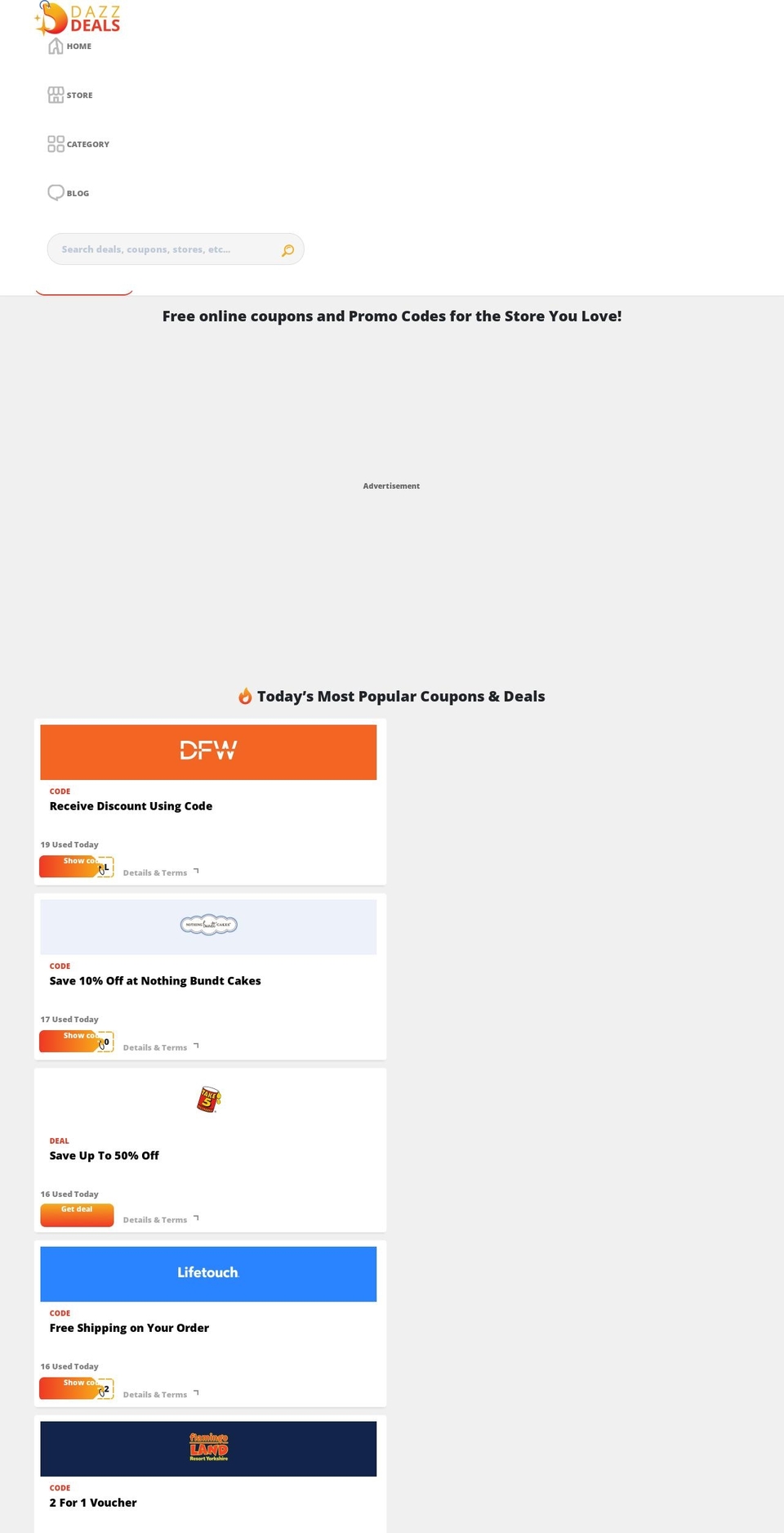 dazzdeals.com — Shopify storefront screenshot