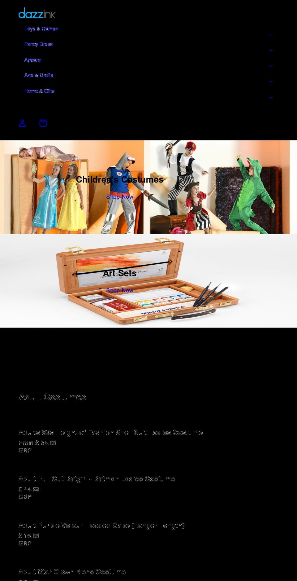 dazzink.co.uk shopify website screenshot