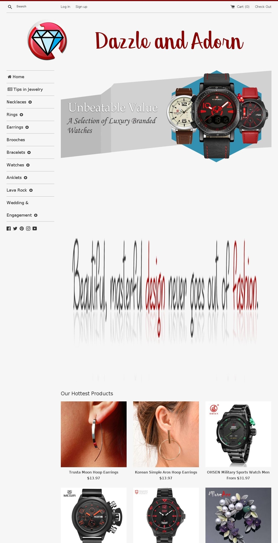 dazzleandadorn.com — Shopify storefront screenshot